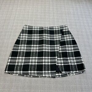 Abercrombie & Fitch Black White Plaid Mini Skirt Size 10 Schoolgirl Grunge
